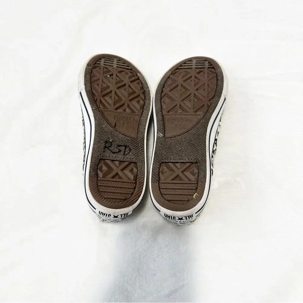 Converse All Stars leopard print sneakers kids unisex shoes size 1 athletic